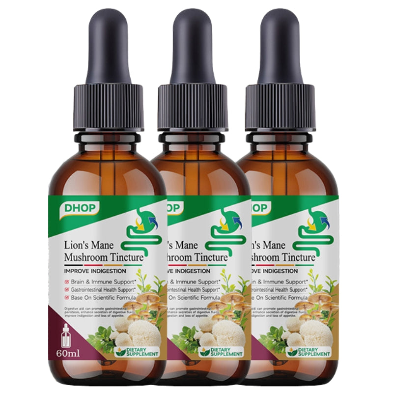 NUTRIBLOOM Lion's Mane Mushroom Tincture – Supports Digestion, Immunity & Stomach Health (60ml)