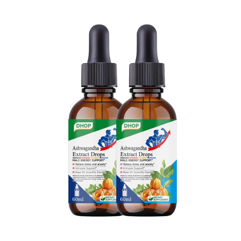 NUTRIBLOOM Ashwagandha Extract Drops – Stress Relief, Energy & Male Vitality Support (60ml)