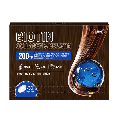 NUTRIBLOOM-Biotina Tabletas de vitaminas para el cabello