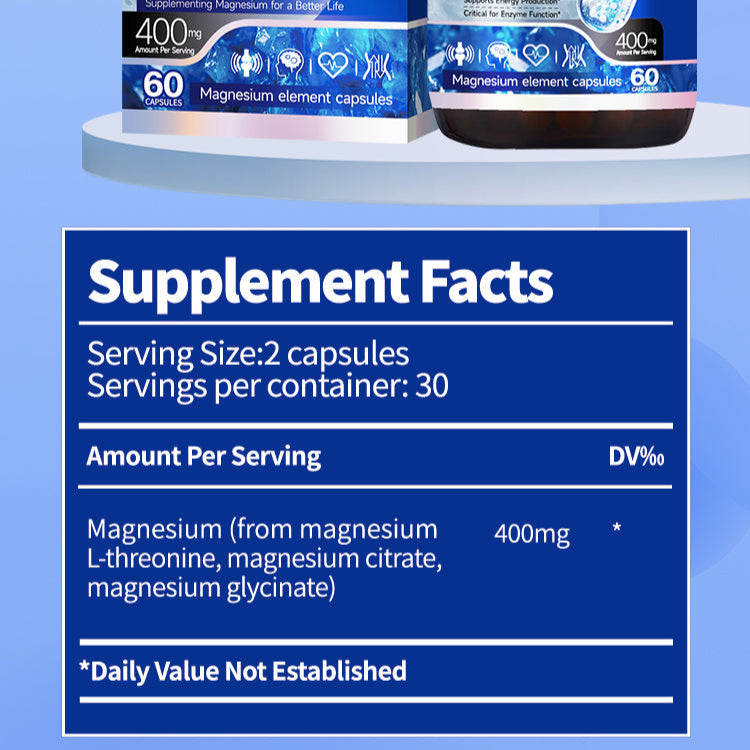 NUTRIBLOOM Magnesium Supplement 400mg – Boost Energy, Sleep & Heart Health