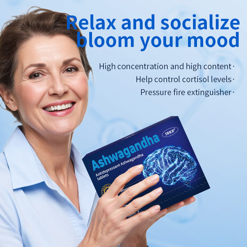 NUTRIBLOOM-Antidepresivo tabletas de Ashwagandha (Caramelos prensados)