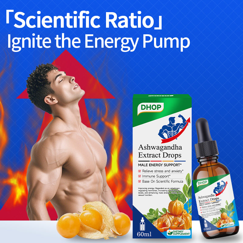 NUTRIBLOOM Ashwagandha Extract Drops – Stress Relief, Energy & Male Vitality Support (60ml)