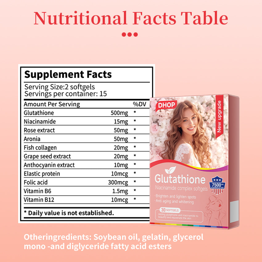 NUTRIBLOOM-Glutathione Niacinamide Complex Softgels