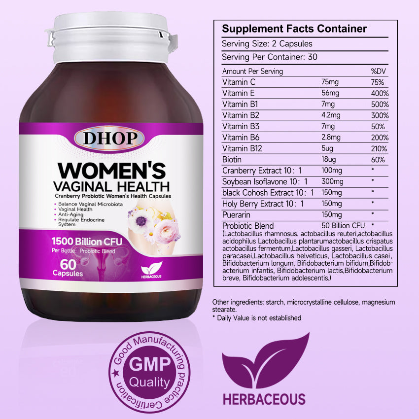 NUTRIBLOOM Cranberry Probiotic for Women – UTI, Urinary Tract & Vaginal Health Support, Gastrointestinal support，60 Capsules