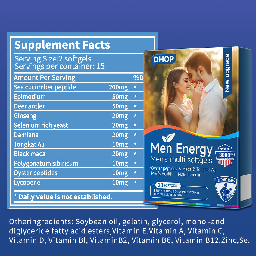 NUTRIBLOOM-Energía para Hombres multivitamínico en softgels para hombres