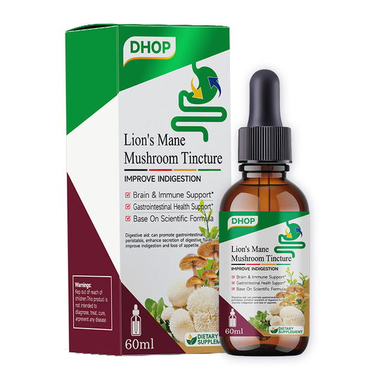 NUTRIBLOOM Lion's Mane Mushroom Tincture – Supports Digestion, Immunity & Stomach Health (60ml)