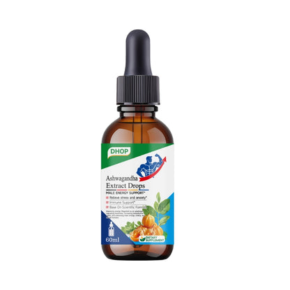 NUTRIBLOOM Ashwagandha Extract Drops – Stress Relief, Energy & Male Vitality Support (60ml)